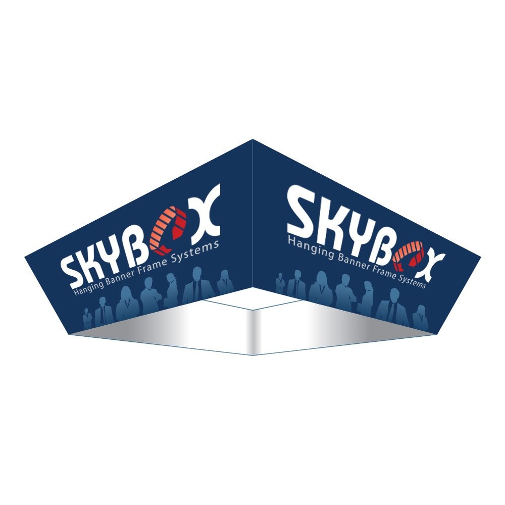 10x3.5 ft. Hanging Tapered Square — Single Sided Graphic Package with White Back Fabric